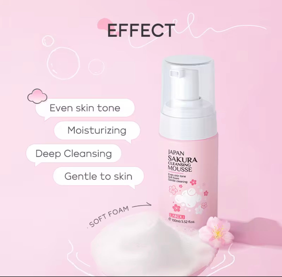 Mousse nettoyante Sakura