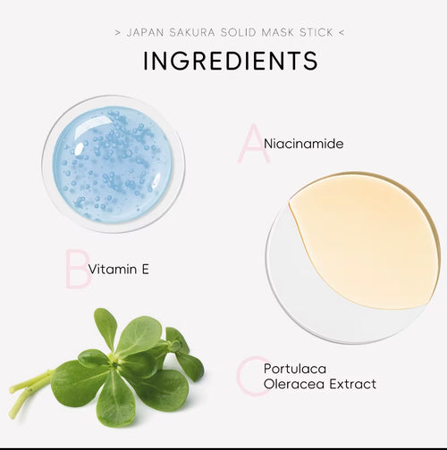 Bâton d’argile Sakura masque biologique visage